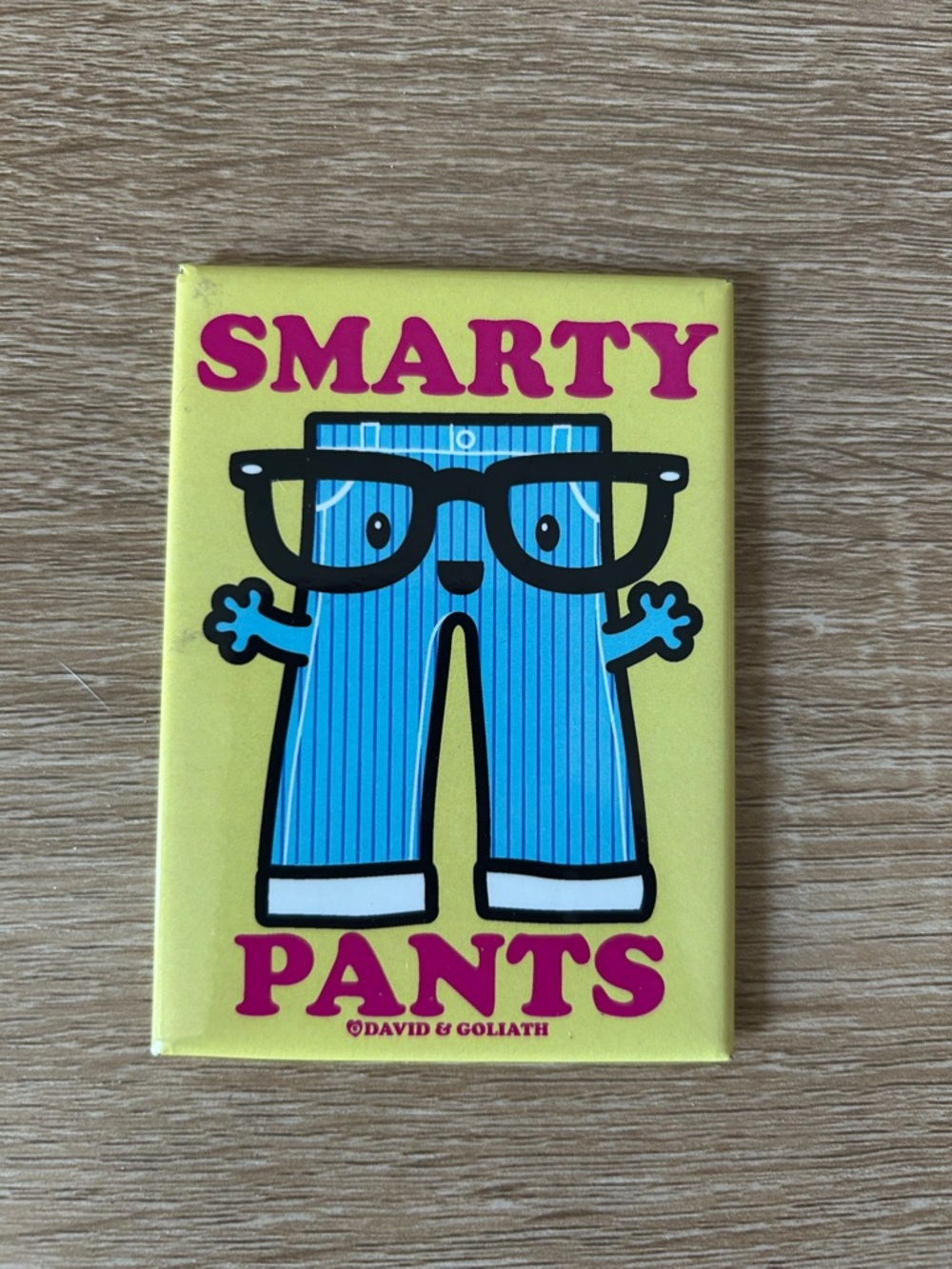 David & Goliath Smarty Pants Decorative Magnet - Yellow & Blue